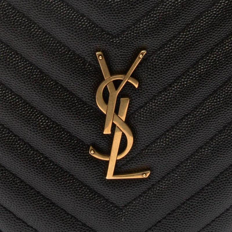 Pre-loved YSL monogram envelope bag - black