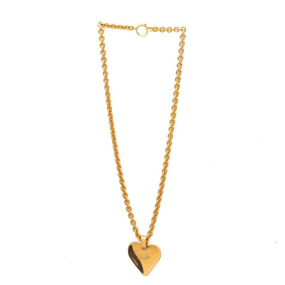 Chanel Heart and CC Pendant Necklace Golden Metal ref.101886 - Joli Closet