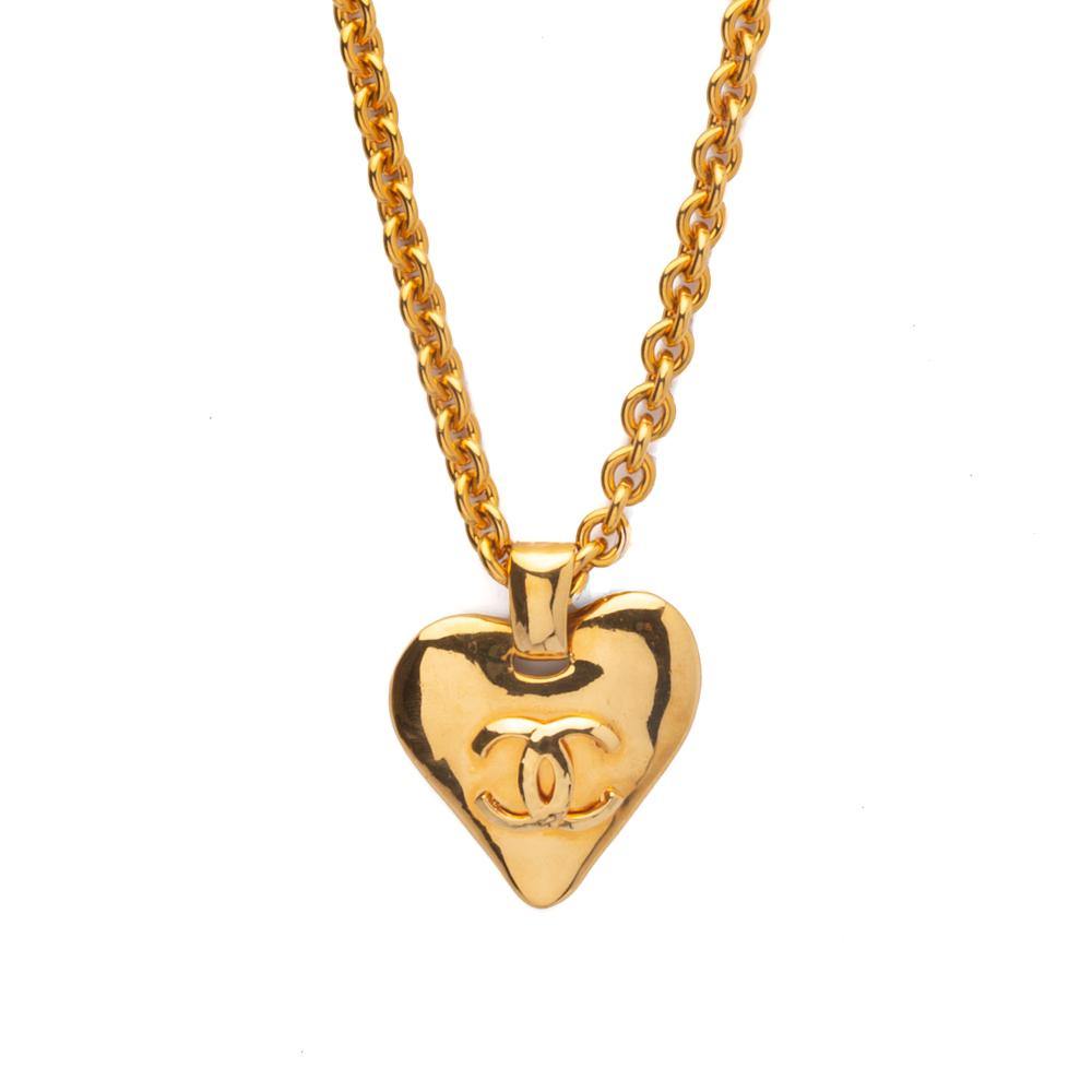 chanel heart chain