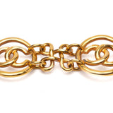 CC Logo Openwork Round Link Bracelet 93P Vintage Gold.
