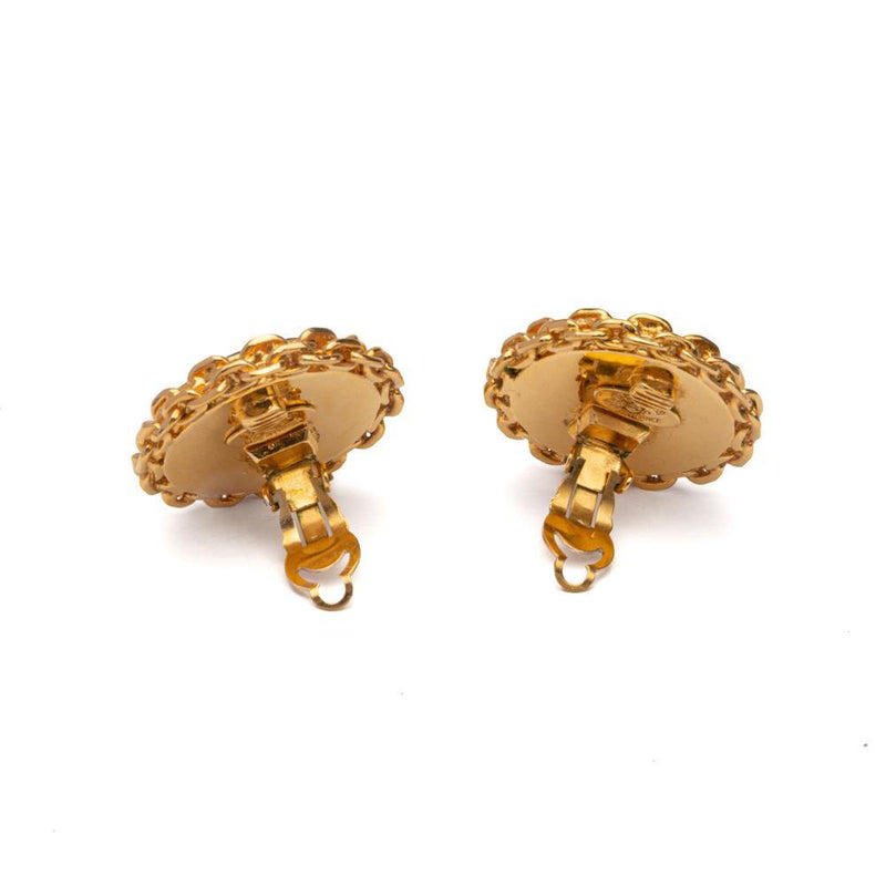 Gold Chanel CC Clip-on Earrings – Designer Revival