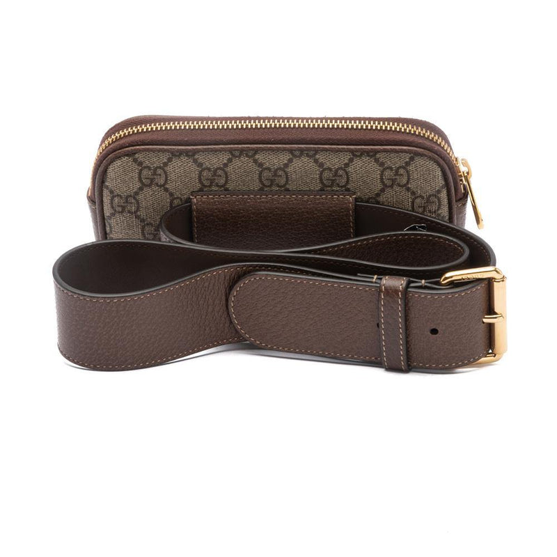 Gucci GG Supreme Canvas & Leather Crossbody Belt Bag in Natural