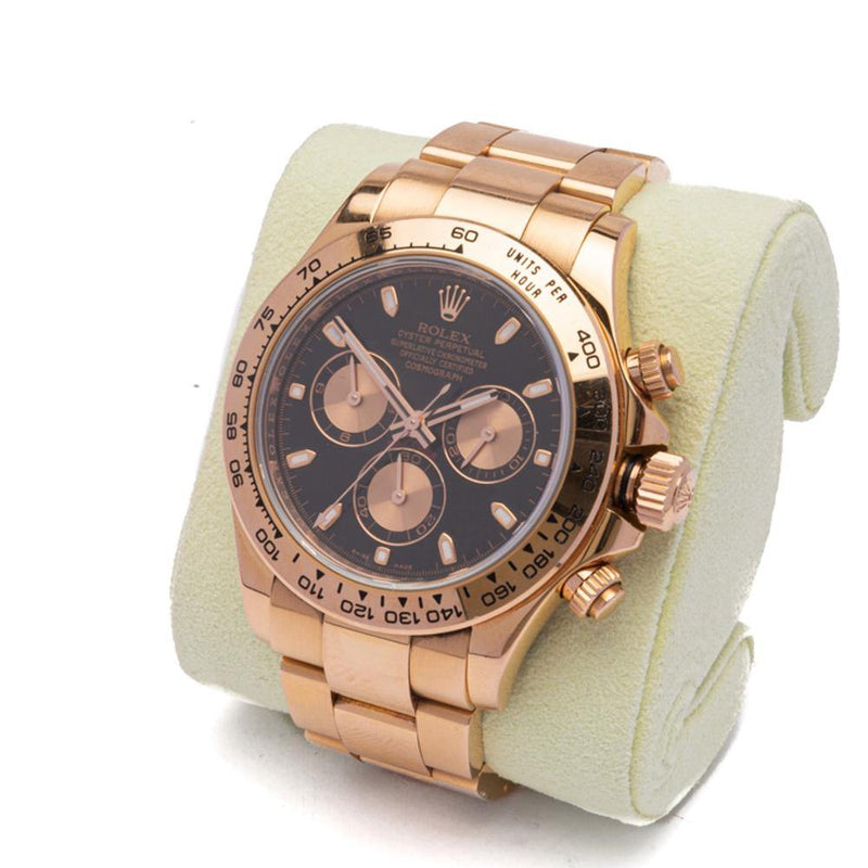 Rolex 18k Rose Gold Daytona Everose Watch 116505 Luxybit