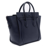 Celine Ink Blue Calfskin Mini Luggage Tote Luxybit