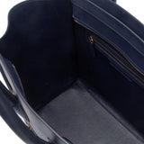 Celine Smooth Calfskin Mini Luggage Tote Bag Ink Blue