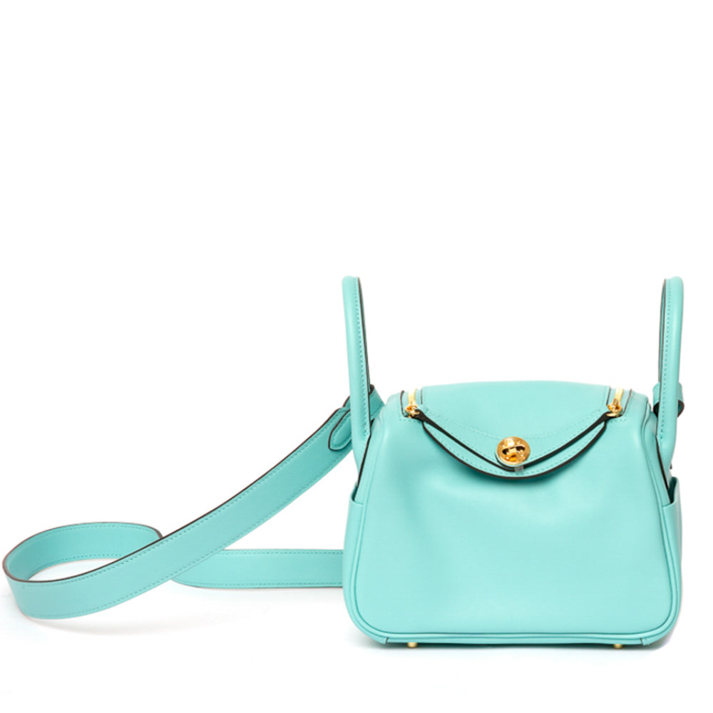 HERMES Swift Mini Lindy 20 Bleu France 873205