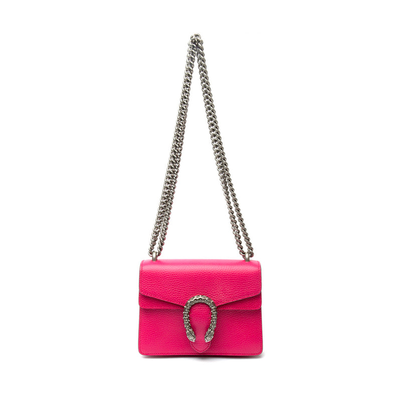 Gucci Pink Calfskin Leather Dionysus Mini Bag Luxybit
