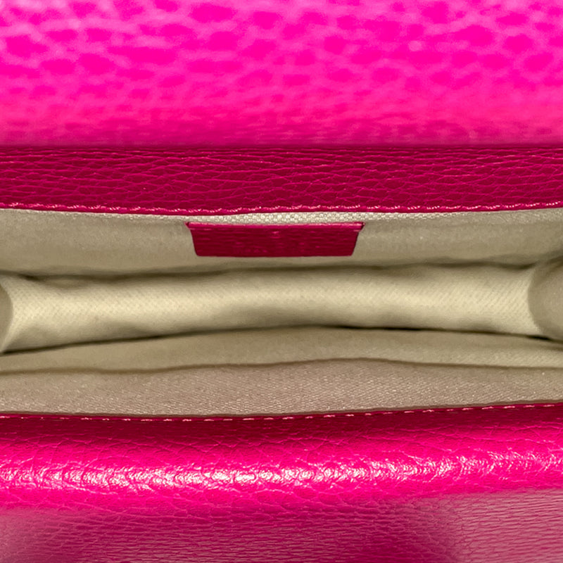 Gucci Pink Calfskin Leather Dionysus Mini Shoulder Bag