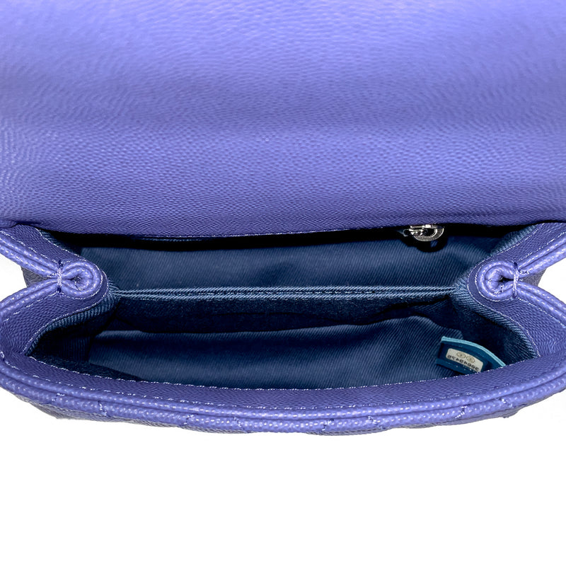 Chanel Purple Coco Handle Mini Flap Bag
