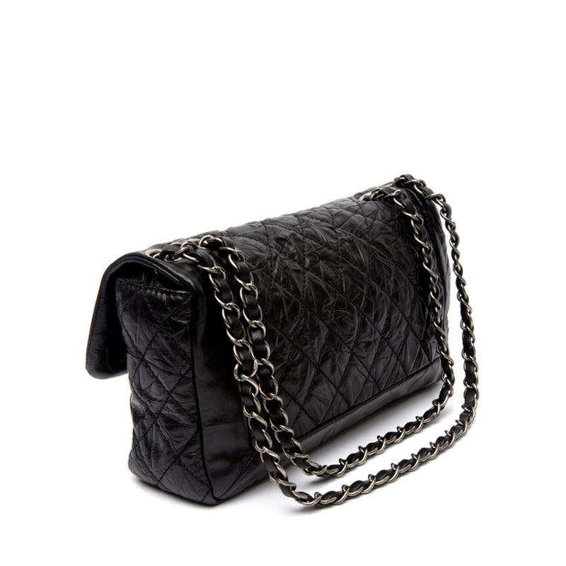 Chanel CC Black Leather Flap Bag