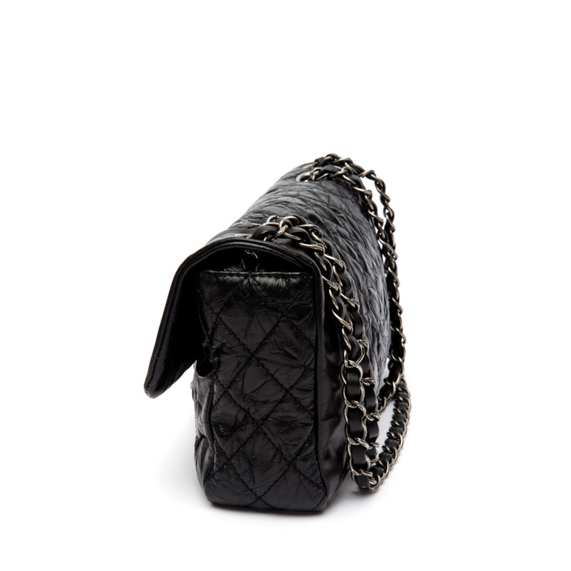 Chanel Black Calfskin Leather Flap Bag