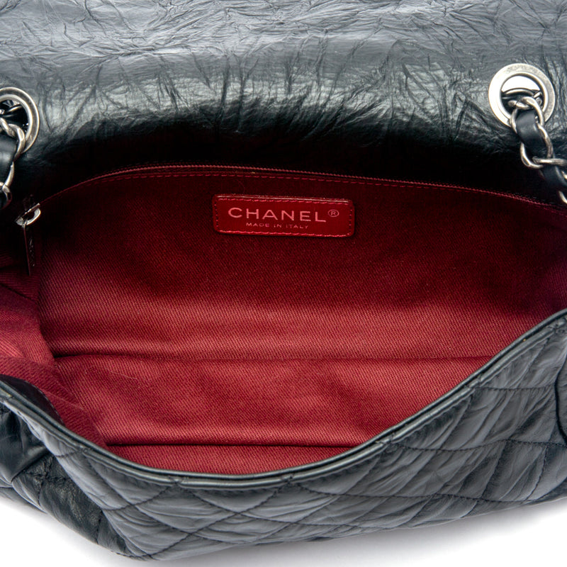 Chanel Black Calfskin Leather Flap Bag 