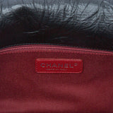 Chanel Black Calfskin Leather Flap Bag Logo