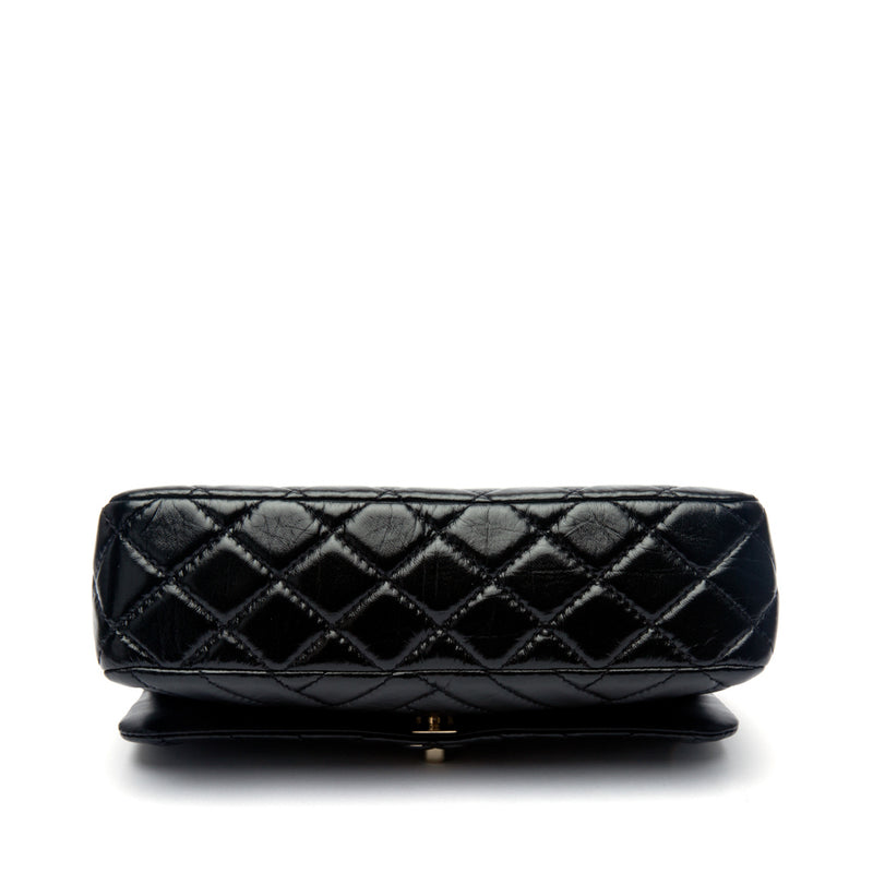 Chanel Black Chevron Quilted Lambskin Leather Montcoco Medium Flap Bag