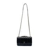 Chanel Quilted Medium Flap Bag Black Enamel