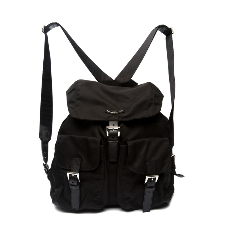 Prada Black Nylon Zainetto Backpack Bag - Luxybit