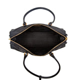 Prada Black Leather and Nylon Boston Bag