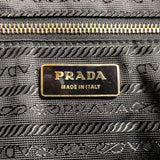 Prada Black Leather and Nylon Boston Bag