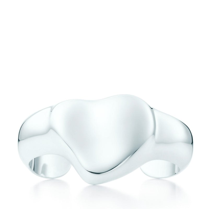 Tiffany & Co. Elsa Peretti Full Heart Cuff Bracelet Sterling Silver - Luxybit