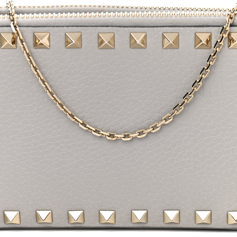Valentino Pebbled Leather Rockstud Crossbody Bag