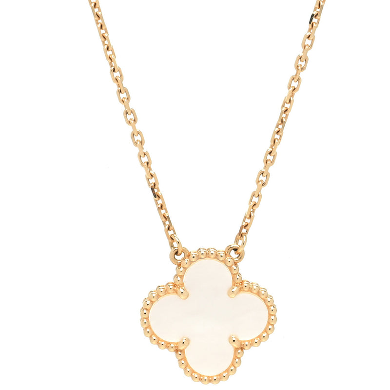 100+ affordable vca mother of pearl gold necklace For Sale