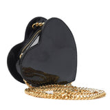 SAINT LAURENT black leather heart bag – Loop Generation