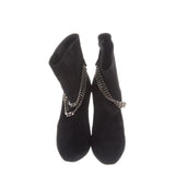 Saint Laurent Suede Debbie Double Chain 100 Ankle Boots