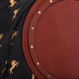 Raffia Calfskin Horse-Print Panier Basket Bag - LUXYBIT